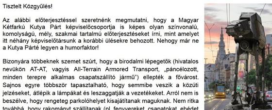 Kovács Gergely azt javasolja, hogy a birodalmi lépegetők ne legyenek többé jelen Budapest területén.